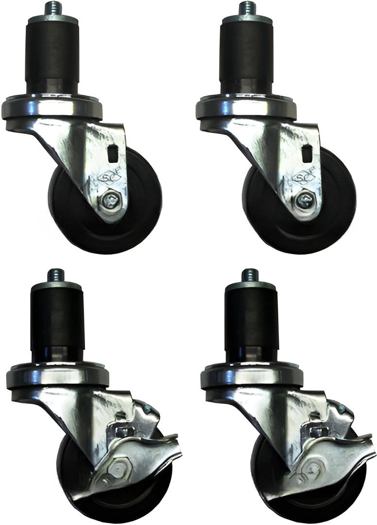 Randell - 6" Casters In Lieu of 4" Casters For Refrigerators & Freezers/Chef Base (UP TO 130” IN LENGTH) - LPCAS6INB