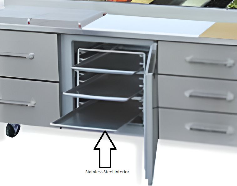 Randell - 60" Stainless Steel Interior For Prep Stations/Flat Top - INTSS-60