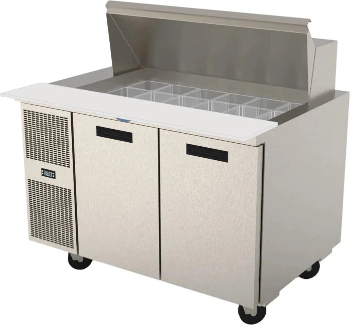 Randell - 60" Stainless Steel Mega Top Forced Air Sandwich Prep Table - PT60-24W-L