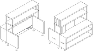 Randell - 67.5" Stainless Steel Chef Service Counters - RCRBP-67.5