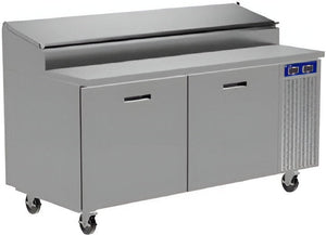 Randell - 68" Stainless Steel 2 Door Refrigerated Pizza Prep Table - 8268N-290 (Special Order 4-6 Weeks)