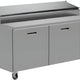 Randell - 68" Stainless Steel 2 Door Refrigerated Pizza Prep Table With Cold Wall Pan Rail - 8268W-290 (Special Order 4-6 Weeks)