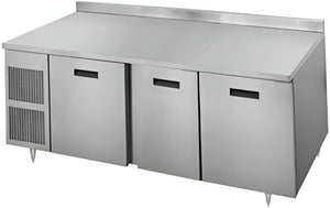 Randell - 72" Stainless Steel 3-Section Worktop Refrigerator With Three Doors - 9604-290 (Special Order 4-6 Weeks)