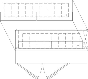 Randell - 72" Stainless Steel Two Doors Refrigerated Pizza Prep Table With Catch Pans - 8272D-290CP (Special Order 4-6 Weeks)