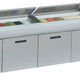 Randell - 95" Stainless Steel 3 Door Refrigerated Pizza Prep Table With Cold Wall Pan Rail - 8395W-290