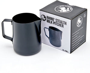 Rhino - 20 Oz (600ml) Stealth Milk Pitcher Black - RHTEF20OZ