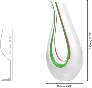 Riedel - Amadeo Decanter Italy Edition - Green/White/Red - 1756/13S25