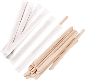 RiteEarth - 5.5" Wrapped Wooden Stirrer, Pack of 500 - REST550W