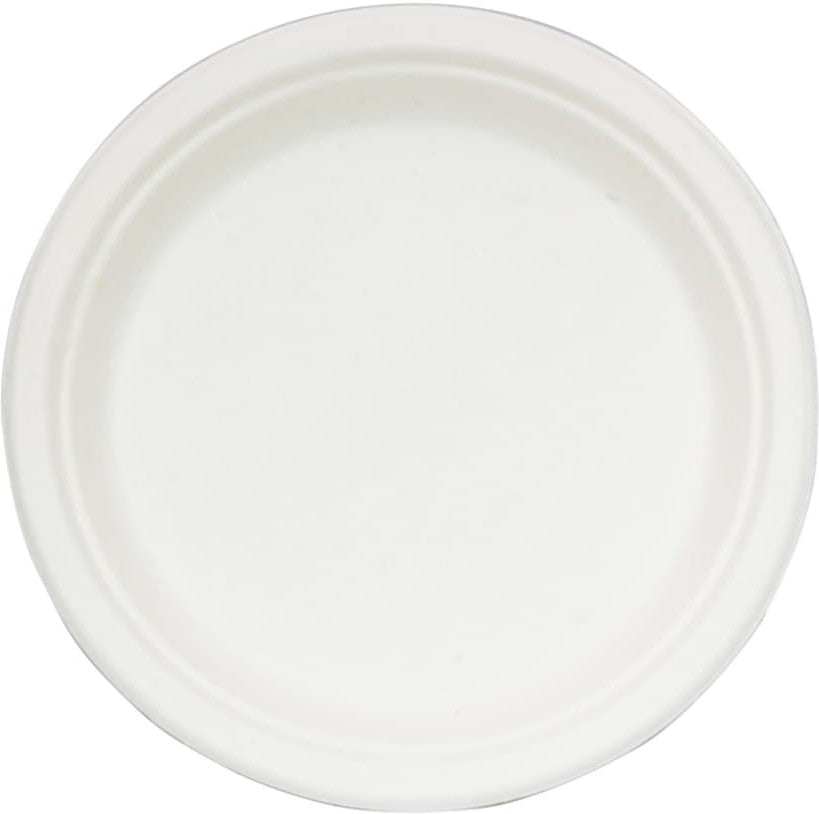 RiteEarth - 9" Bagasse Round Plates, Pack of 500 - P090