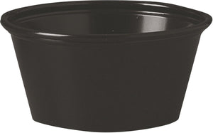 RitePak - 2 Oz Black Plastic Portion Cups, Pack of 2500 - PC200B