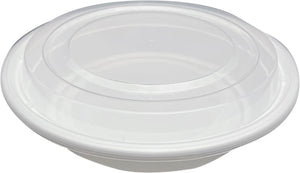 RitePak - 7" White Round Microwavable Container Combo, Pack of 150 - MC0724W