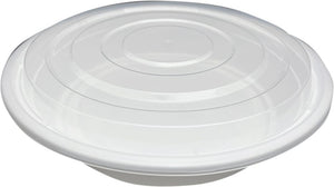 RitePak - 9" White Round Mircrowavable Container Combo, Pack of 150 - MC0948W