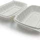 RitePak - 9" X 6" MFPP White Hinged Microwavable Container, Pack of 200 - PH188