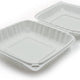 RitePak - 9" X 9" MFPP White Hinged Microwavable Container, Pack of 150 - PH901