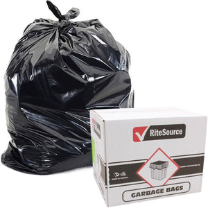 RiteSource - 20" x 22" Regular Black Garbage Bags, Pack of 500- L2022RB