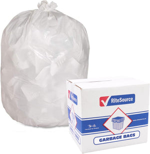 RiteSource - 20" x 22" Regular White Garbage Bags, Pack of 500 - L2022RW