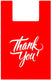 RiteSource - S5 Reusable Red Thank You Print T-Shirt Bags, Pack of 250 - RSTPPS5TYR