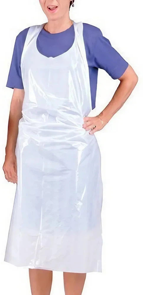 RiteTouch - 28" X 46" White Plastic Apron, Pack of 1000 - RTAP2846