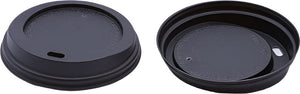 RiteWare - 4 Oz Black PP Dome Lid Fits Paper Hot Cups, Pack of 1000 - HDL4B