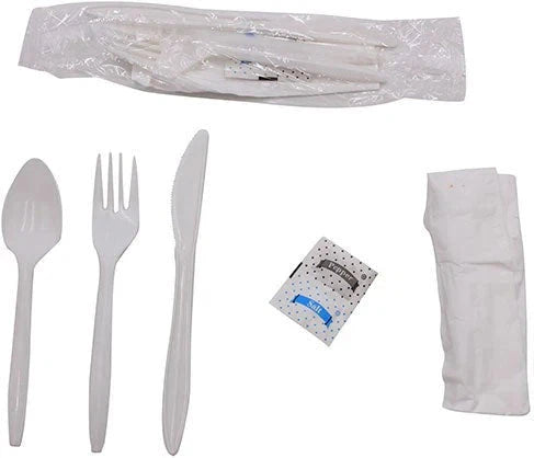 RiteWare - 6 PC Heavy Weight White Cutlery Kit, Pack of 250 - RWCK6106