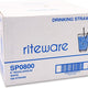 RiteWare - 8" White Regular Straws, 500 Per Box - SP0800