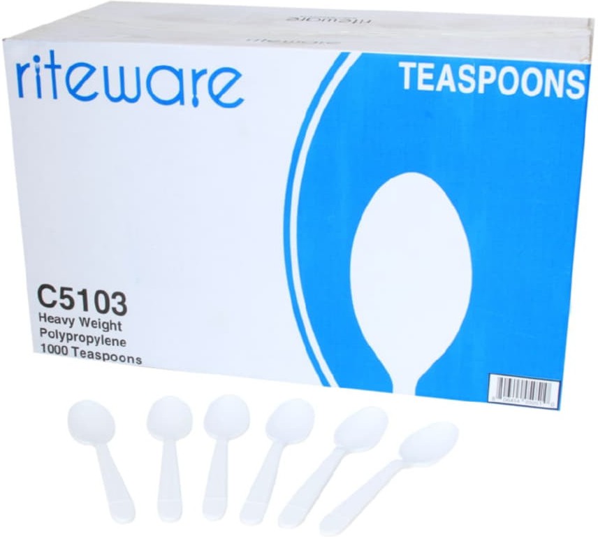 RiteWare - White Heavy Weight Teaspoon, Pack of 1000 - C5103