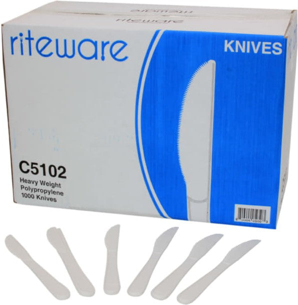 RiteWare - White Knives Heavy Weight Cutlery, Pack of 1000 - C5102