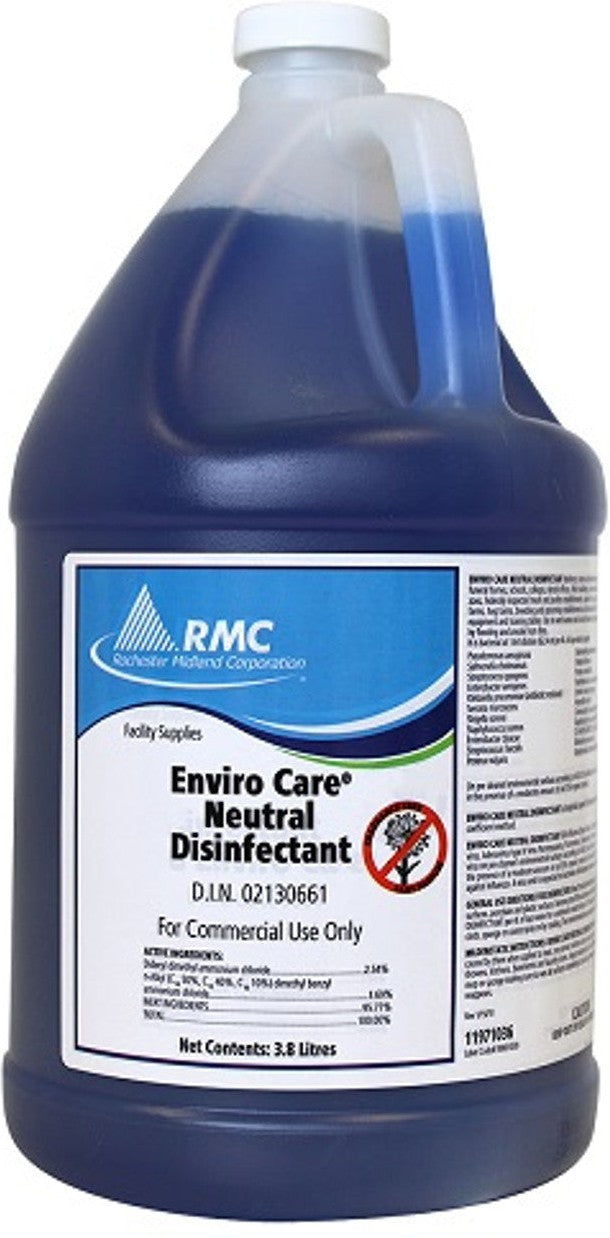 Rochester Midland - 3.8 L Enviro Mix Neutral Disinfectant No Fragarance, Pack of 4- 11971036