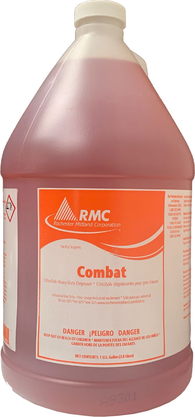 Rochester Midland - Combat Heavy Duty Citrus Cleaner/Degreaser 4L, 4Jug/Cs - 11233639