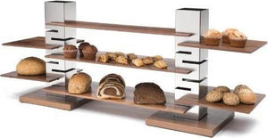 Rosseto - 14" Square Natural Walnut Wood Riser Shelf - WP301