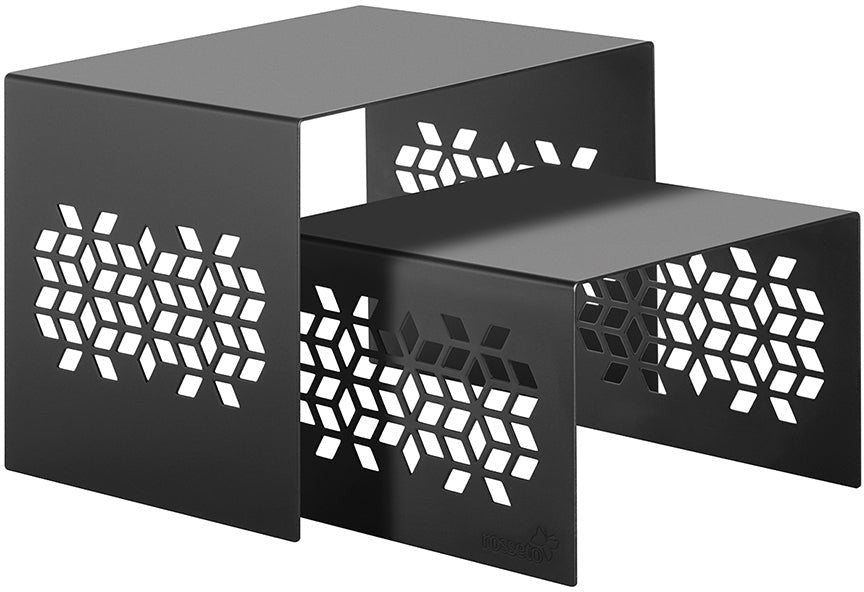 Rosseto - 2 PC Square Mosaic Black Matte Nesting Risers - SK054