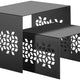 Rosseto - 2 PC Square Mosaic Black Matte Nesting Risers - SK054