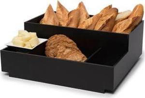 Rosseto - 4 Compartment Large Black Acrylic Condiment Holder - BD113