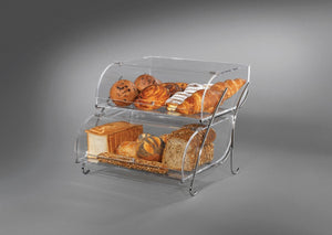 Rosseto - Acrylic Two-Tier Bakery Case with Stainless Steel Wire Stand - BAK2937