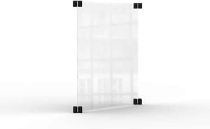 Rosseto - Avant Guarde 18" Semi-Clear Polycarbonate Tabletop Divider with Cross Connector - TD014