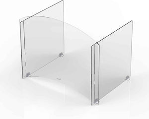 Rosseto - Avant Guarde 24" x 19" Acrylic Student Desk Sneeze Guard with Pass-Through Window - AG024