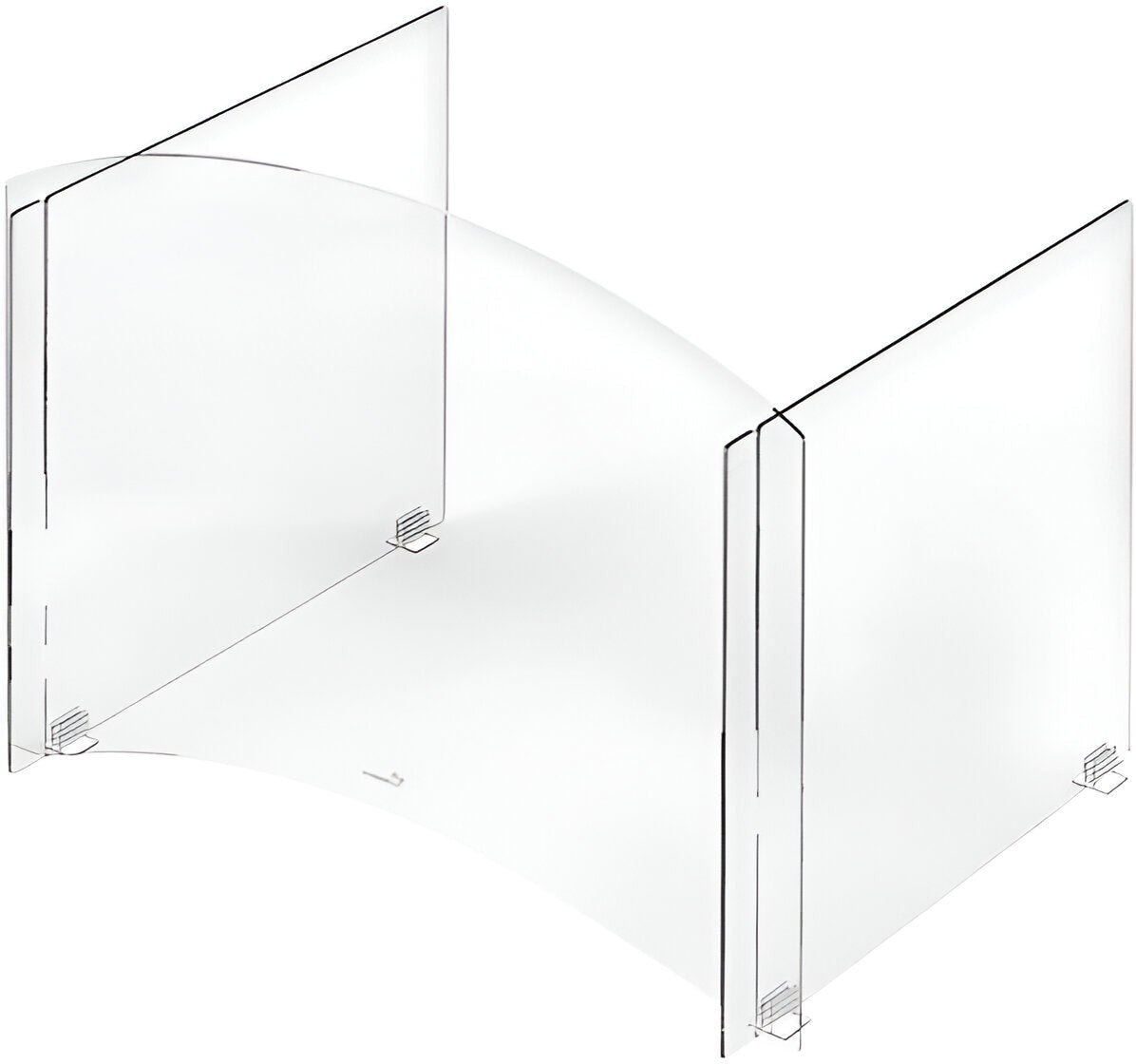 Rosseto - Avant Guarde 24" x 19" Acrylic Student Desk Sneeze Guard with Pass-Through Window - AG024