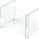 Rosseto - Avant Guarde 24" x 19" Acrylic Student Desk Sneeze Guard with Pass-Through Window - AG024