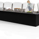 Rosseto - Avant Guarde Shield 48” Clear Buffet Sneeze Guard with 15" Tall Pass Through Window - AG204