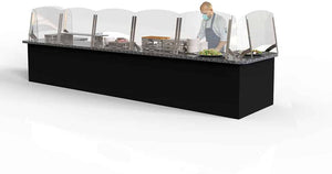 Rosseto - Avant Guarde Shield 48” Clear Buffet Sneeze Guard with 8.5" Tall Pass Through - AG203