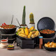 Rosseto - Cooklite™ 2 Qt Cast Aluminum Coated Black Casserole with Lid - CW002BK