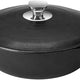 Rosseto - Cooklite™ 2 Qt Cast Aluminum Coated Black Casserole with Lid - CW002BK