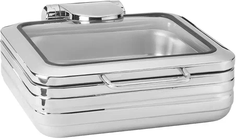 Rosseto - Deluxe Square Stainless Steel Chafing Dish with Glass Lid - CP402