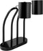 Rosseto - Double Black Matte Heat Lamp & Plain Shade with Black Metal Base - HL023