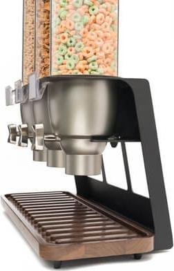 Rosseto - EZ-SERV® 1.3 Gal 3-Container Tabletop Dispenser with Walnut Tray - EZ520