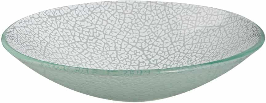 Rosseto - Foglia 11″ Round White Handmade Glass Bowl, Pack of 2 - GLS047W