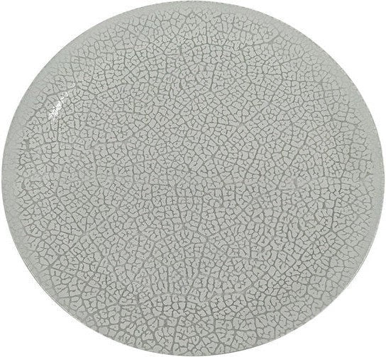 Rosseto - Foglia 13″ Round White Handmade Glass Platter, Pack of 2 - GLS038W