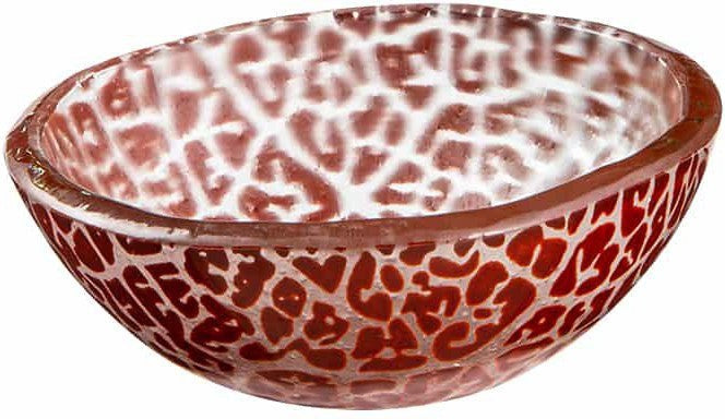 Rosseto - Foglia 3.5" Mini Round Cognac Deep Handmade Glass Bowl, Pack of 12 - GLS056C