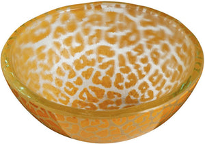 Rosseto - Foglia 3.5" Mini Round Mustard Deep Handmade Glass Bowl, Pack of 12 - GLS056M