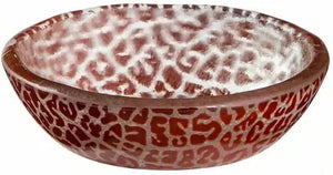 Rosseto - Foglia 4" Mini Round Cognac Shallow Handmade Glass Bowl, Pack of 12 - GLS054C